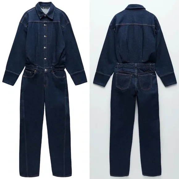 Zara Denim Dorian Jumpsuit - Picture 4 of 15